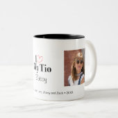 I Love my Tio 2 Photo Custom Mug (Devant droit)