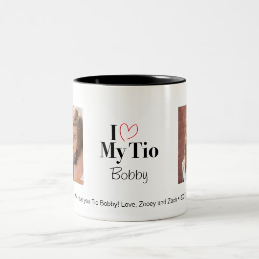 I Love my Tio 2 Photo Custom Mug (Centre)