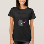 I love my Tuxie Cat Tuxedo Cat T-shirt (Voorkant)