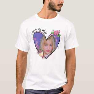 I Love My Wife Heart Photo T-Shirt