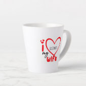 I Love My Wife Photo Cadeau Latte Mug (Angle droit)