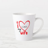 I Love My Wife Photo Cadeau Latte Mug (Droite)
