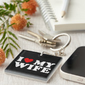 I Love My Wife Sleutelhanger (Voorkant Rechts)