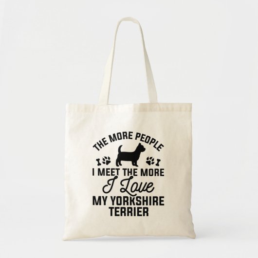 I Love My Yorkshire Terrier Tote Bag (Voorkant)