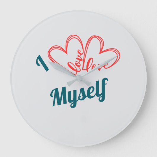 I Love Myself - Self-Care Button Grote Klok (Voorkant)