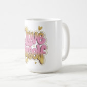 I Love Myself | Self-Love Gradient Design Mug (Devant droit)