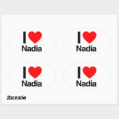 i love nadia ovale sticker (Vel)