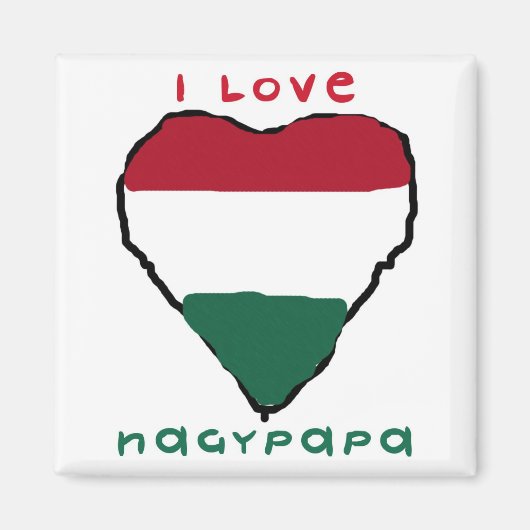 I Love Nagypapa Magnet (Devant)