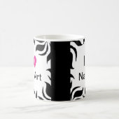 I Love Nail Art Zebra Stripe and Pink Coffee Mug (Centre)
