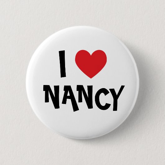 I Love Nancy) Ronde Button 5,7 Cm (Voorkant)