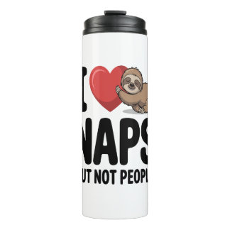 I Love Naps Cute Sloth Heart Thermosbeker