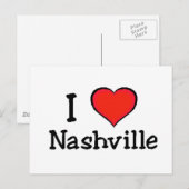 I Love Nashville Briefkaart (Voorkant / Achterkant)
