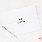 I Love Nashville Ronde Sticker (Envelop)