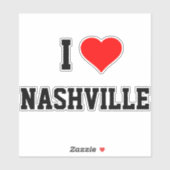 I Love Nashville Sticker (Vel)