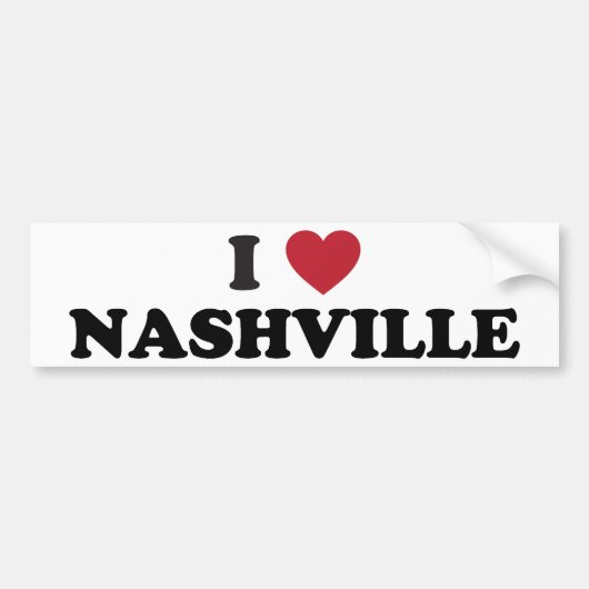 I Love Nashville Tennessee Bumpersticker (Voorkant)