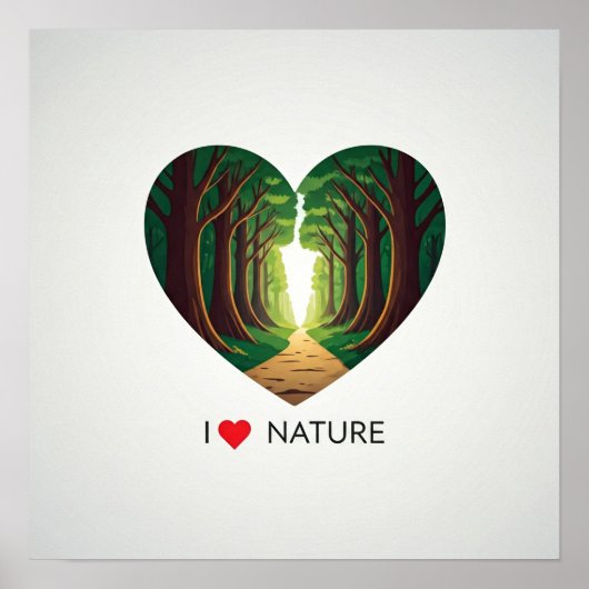 I Love Natuur Poster (Voorkant)