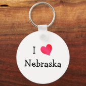 I Love Nebraska Sleutelhanger (Voorkant)