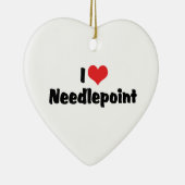 I Love Needlepoint Keramisch Ornament (Rechts)