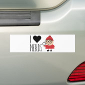I Love Nerds Bumpersticker (Op auto)