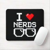 I Love Nerds I Heart Nerds For Science Book Knowle Muismat (Met muis)
