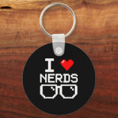 I Love Nerds I Heart Nerds For Science Book Knowle Sleutelhanger (Voorkant)