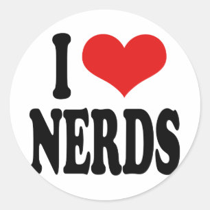 I Love Nerds Ronde Sticker