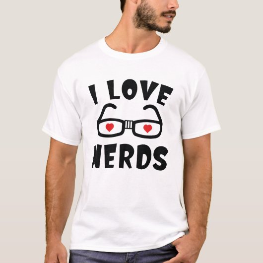 I Love Nerds T-shirt (Voorkant)