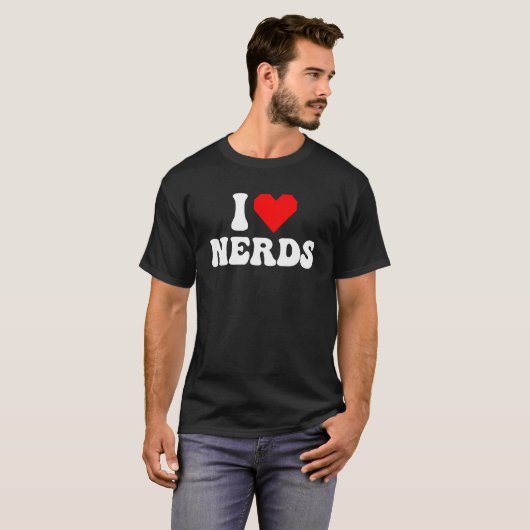 I Love Nerds T-shirt (Voorkant volledig)