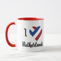 I Love Netherlands Flag