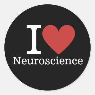 I ❤️ Love Neuroscience voor studenten / Faculteit Ronde Sticker