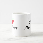 I Love New Jersey Heart Typography Coffee Mug (Centre)