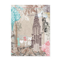 I Love New York Carte Postale Vintage