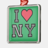 I Love New York - Ornament Groen Rood & Grijs (Links)