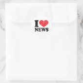 I Love News Ronde Sticker (Tas)