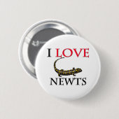 I Love Newts Ronde Button 5,7 Cm (Voorkant /achterkant)