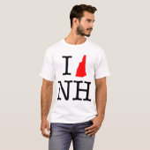 I Love NH New Hampshire T-Shirt (Voorkant volledig)