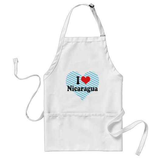I Love Nicaragua Standaard Schort (Voorkant)