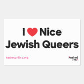 I Love Nice Jewish Queers Sticker Feuille (Devant)