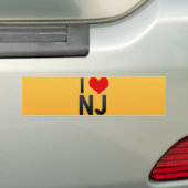 I Love NJ Bumpersticker (Op auto)