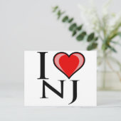 I Love NJ - New Jersey Briefkaart (Staand voorkant)