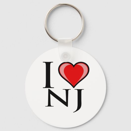 I Love NJ - New Jersey Sleutelhanger (Voorkant)