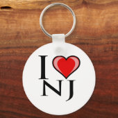 I Love NJ - New Jersey Sleutelhanger (Voorkant)