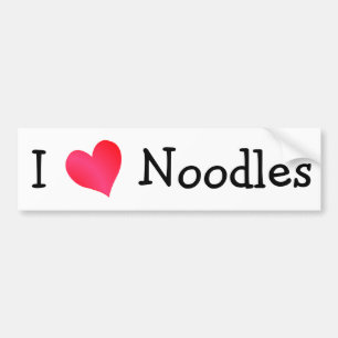 I Love Noodles Bumpersticker