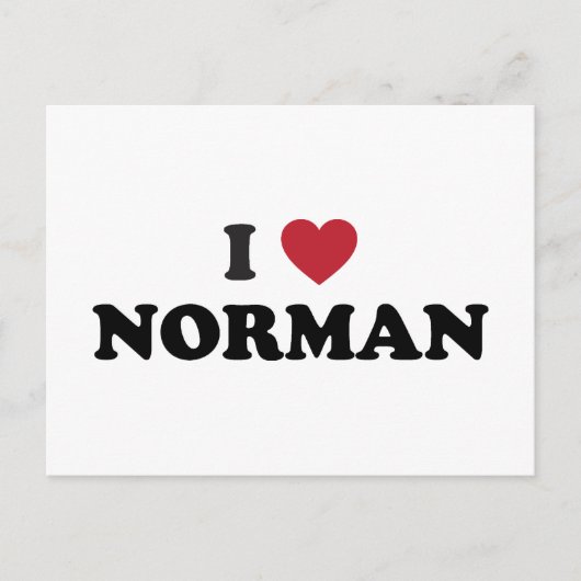 I Love Norman Oklahoma Briefkaart (Voorkant)