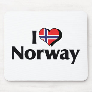 I Love Norway Flag Muismat