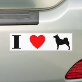 I Love Norwegian Buhunds Bumpersticker (Op auto)