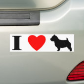 I Love Norwich Terriers Bumpersticker (Op auto)
