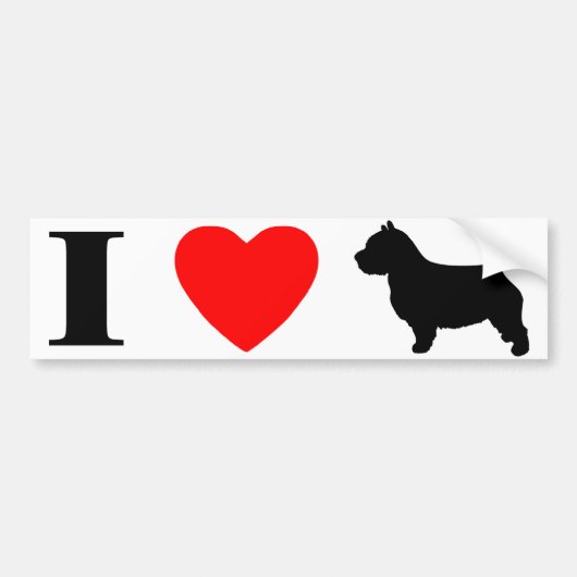 I Love Norwich Terriers Bumpersticker (Voorkant)