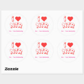 I love NTR Ronde Sticker (Vel)