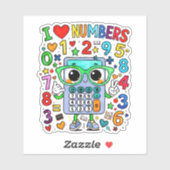 I Love Numbers Cute Math Sticker for Kids (Vel)